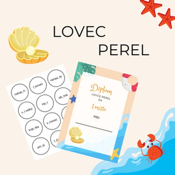 Lovci perel - hra na vyjmenovaná slova + diplomy