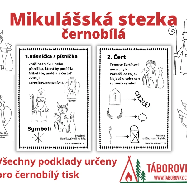 Stezka Mikuláš - černobílá