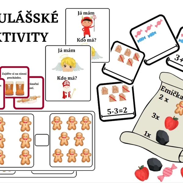 Mikulášské úkoly (Mikuláš, čert, anděl)