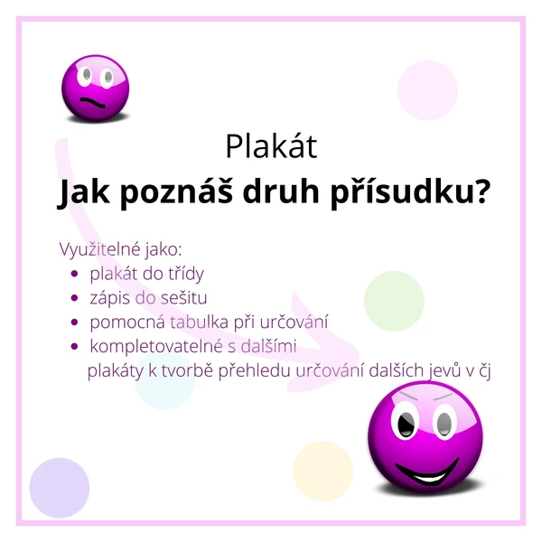 Plakát - Jak poznáš druh přísudku?