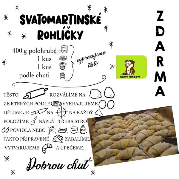 SVATOMARTINSKÉ ROHLÍČKY - RECEPT ZDARMA