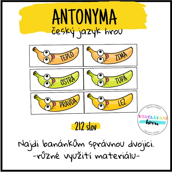 Antonyma - šílené banány