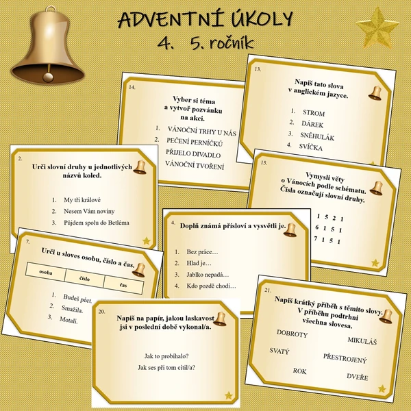 Adventní úkoly pro 4. 5. ročník 