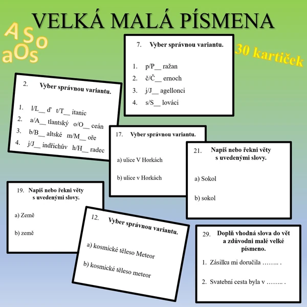MALÁ VELKÁ PÍSMENA