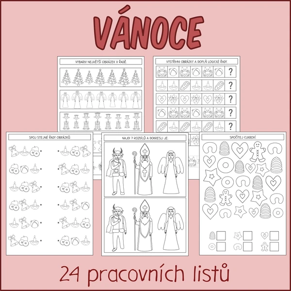Vánoce - Pracovní listy - Předškolák