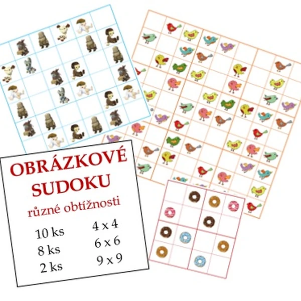 Obrázkové sudoku, 20 různých úrovní