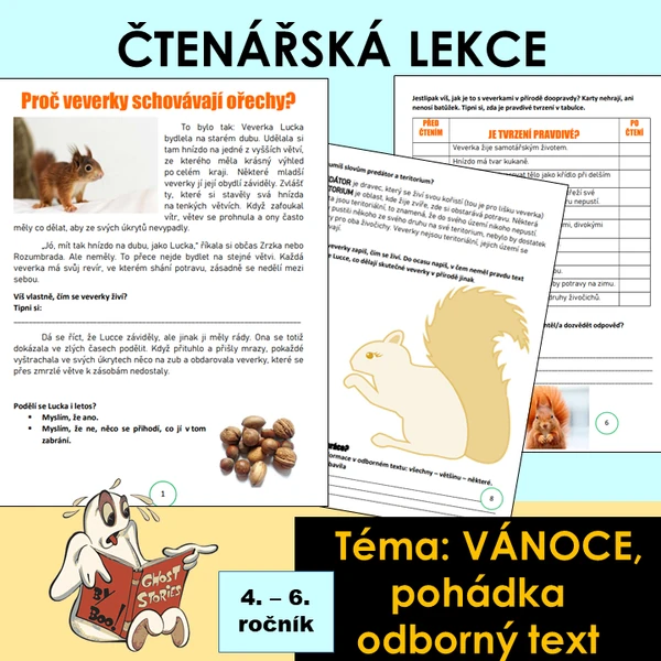 Čtenářská lekce - vánoční pohádka + odborný text