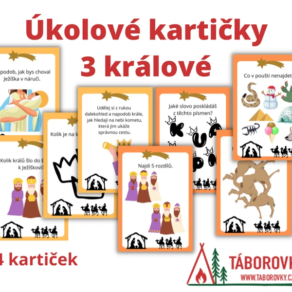 Úkolové kartičky 3 králové