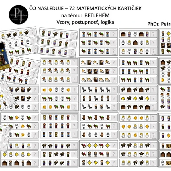 CO NÁSLEDUJE? 72 kartiček - postupnost, logika BETLÉM