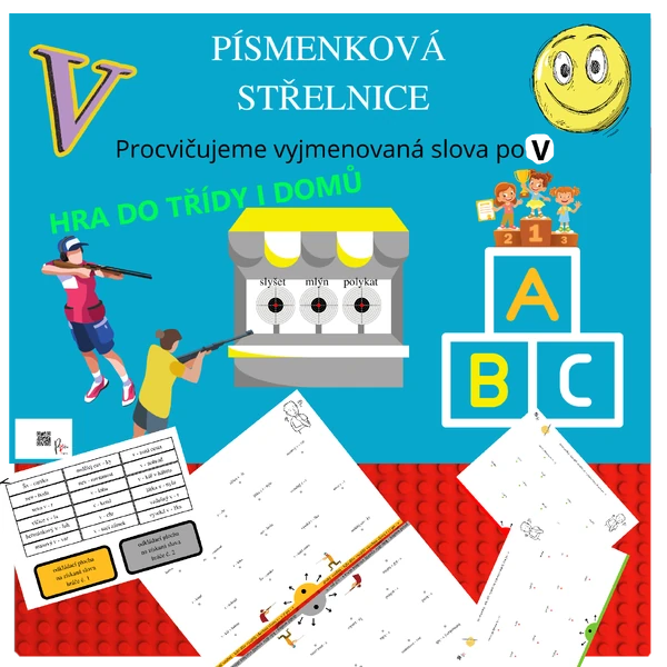 HRA DO TŘÍDY - PÍSMENKOVÁ STŘELNICE - VYJMENOVANÁ SLOVA - V