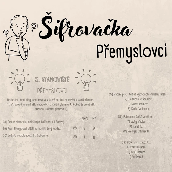 Šifrovačka - Přemyslovci