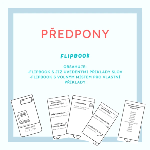Předpony s-, z-, vz- -FLIPBOOK