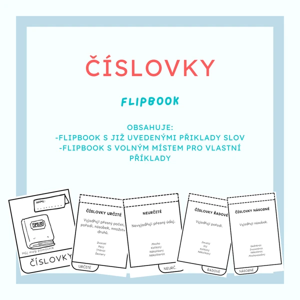 Číslovky - FLIPBOOK