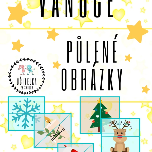 Vánoce - půlené obrázky