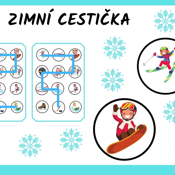 Zimní cestička - hra na rozvoj orientace v prostoru 
