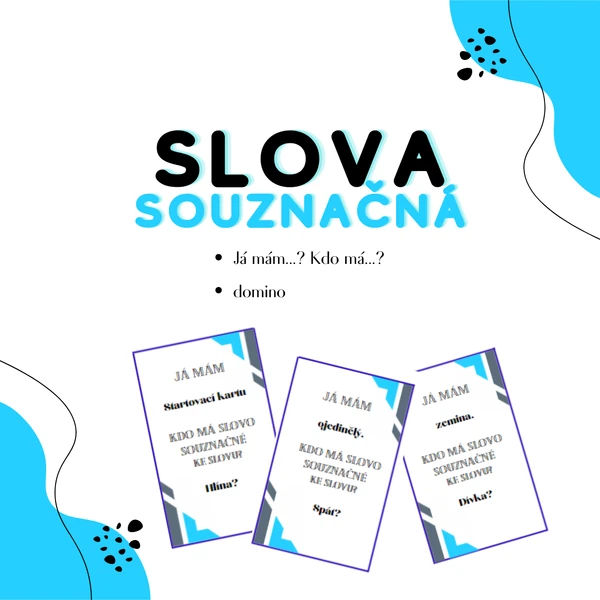 Slova souznačná - Já mám..., kdo má...? + domino 