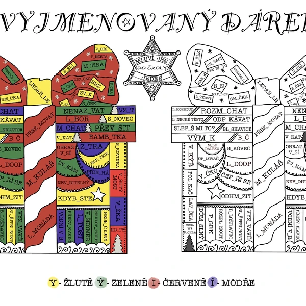 VYJMENOVANÝ VÁNOČNÍ DÁREK - vyjmenovaná slova souhrnně (přes 70 slov)