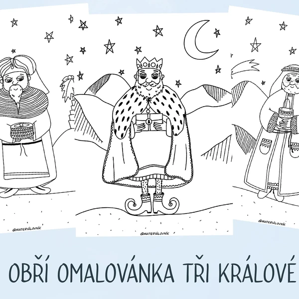 Obří omalovánka - Tři králové 