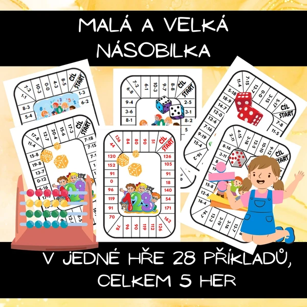 Malá a velká násobilka - desková hra
