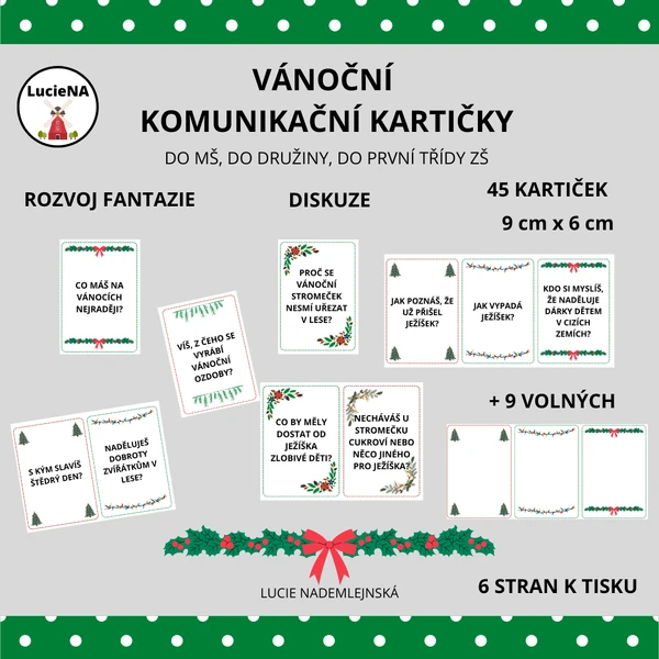 VÁNOČNÍ KOMUNIKAČNÍ KARTIČKY