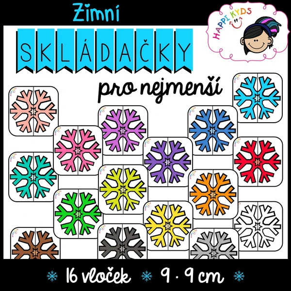 ZIMNÍ SKLÁDAČKY pro nejmenší (BARVY)