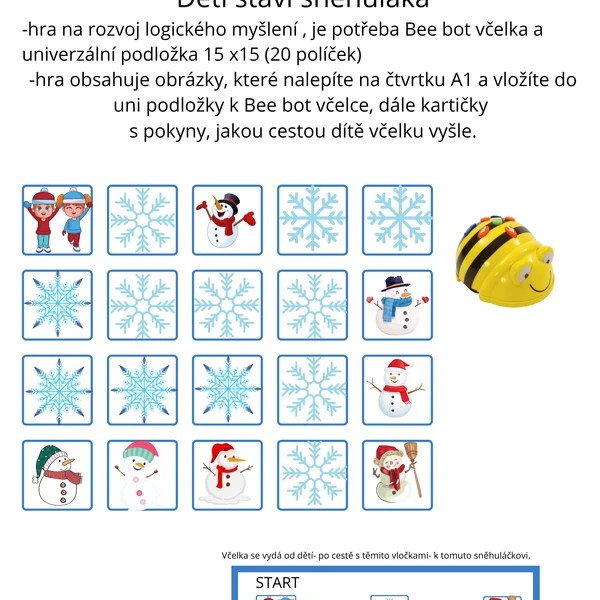 Bee bot -děti staví sněhuláky