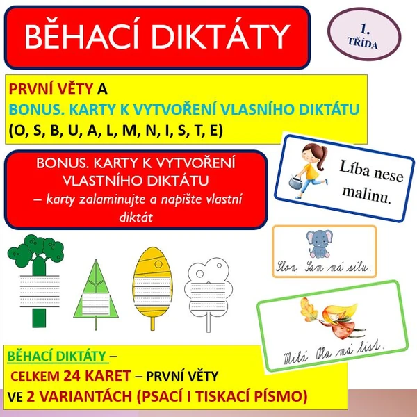 BĚHACÍ DIKTÁT - PRVNÍ VĚTY