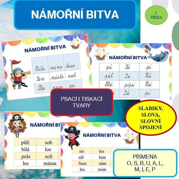 NÁMOŘNÍ BITVA 1. třída - (O, S, B, U, A, L, M, I, E, P)