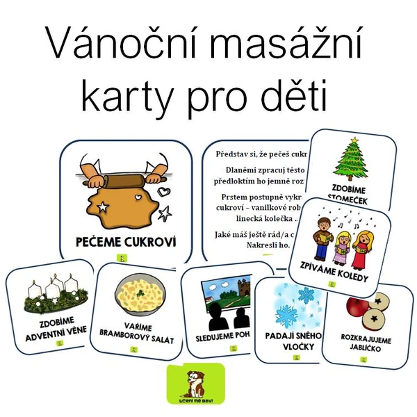 Vánoční masážní karty pro děti