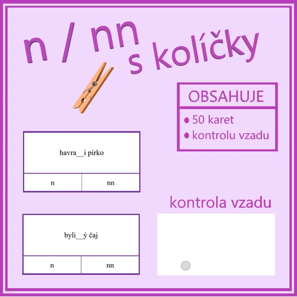 Psaní n/nn s kolíčky