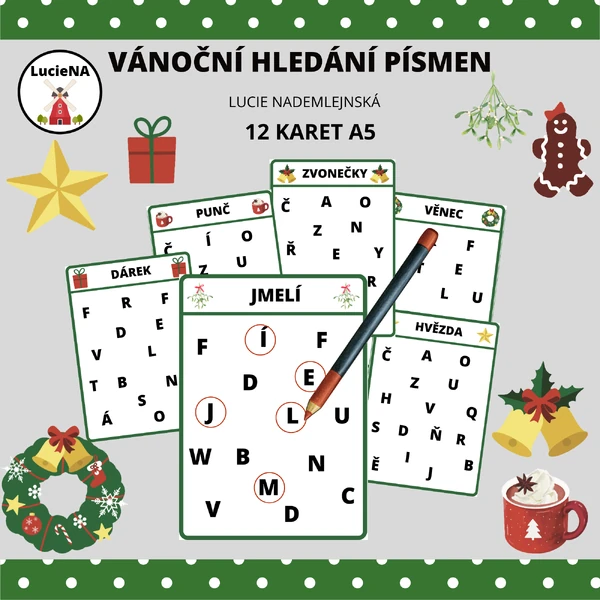 VÁNOČNÍ HLEDÁNÍ PÍSMEN