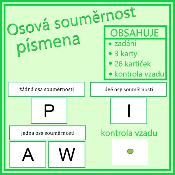 Osová souměrnost - písmena