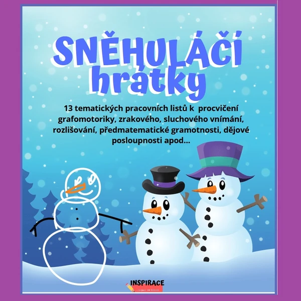 SNĚHULÁČÍ HRÁTKY - pracovní listy