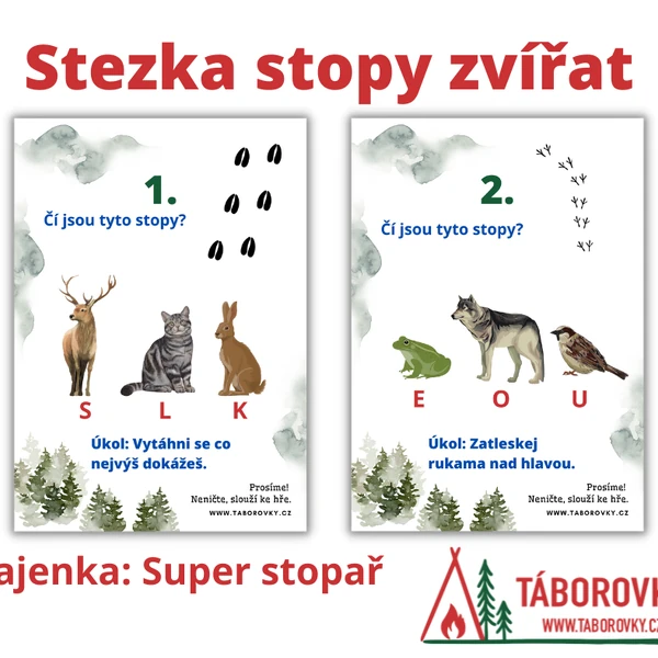 Stezka stopy zvířat