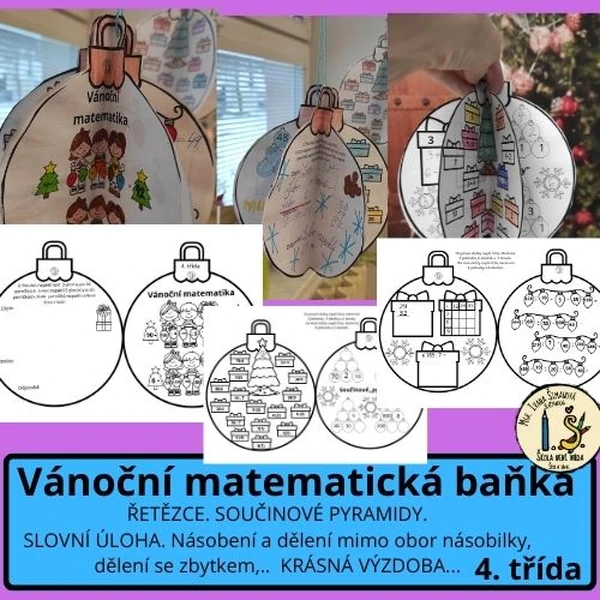 Vánoční matematická baňka 4. třída