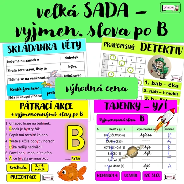 Vyjmenovaná slova po B - velká sada
