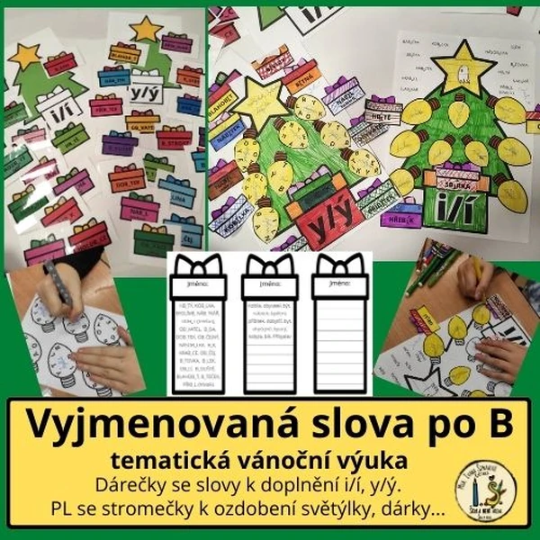 Vyjmenovaná slova po B - vánoční tematická výuka
