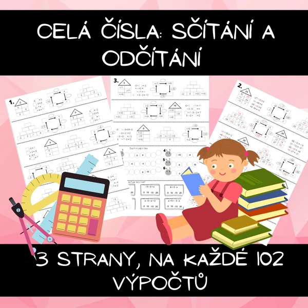 Celá čísla - sčítání a odčítání 