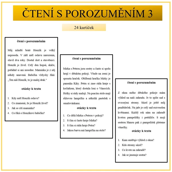 Čtení s porozuměním 3