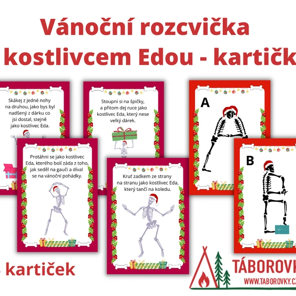 Vánoční rozcvička s kostlivcem Edou
