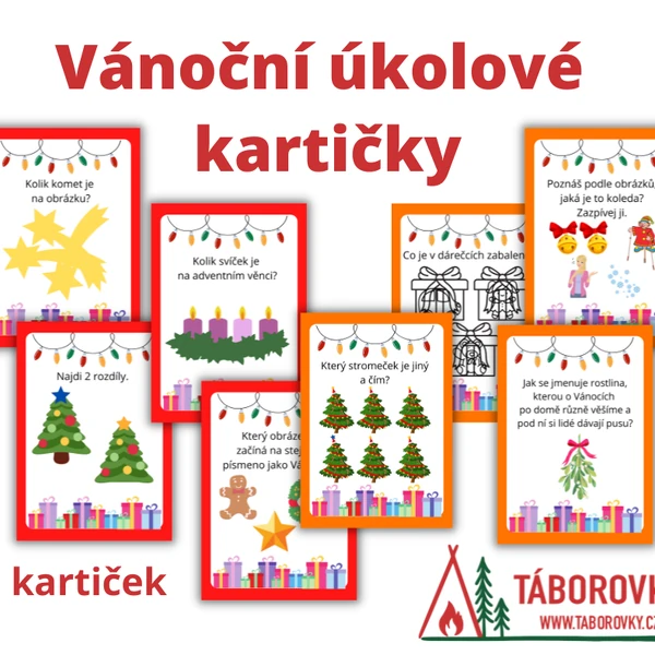 Vánoční úkolové kartičky