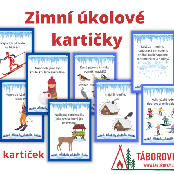 Zimní úkolové kartičky