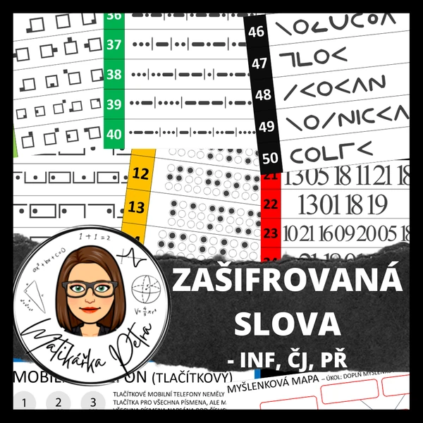 ZAŠIFROVANÁ SLOVA - INF, ČJ, PŘ