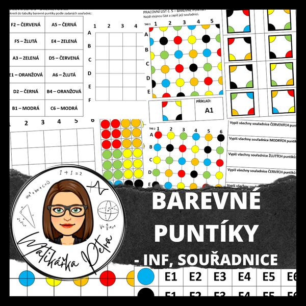 BAREVNÉ PUNTÍKY - INF, SOUŘADNICE
