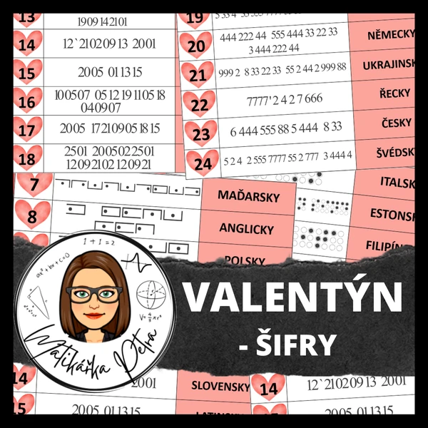 VALENTÝN - ŠIFRY