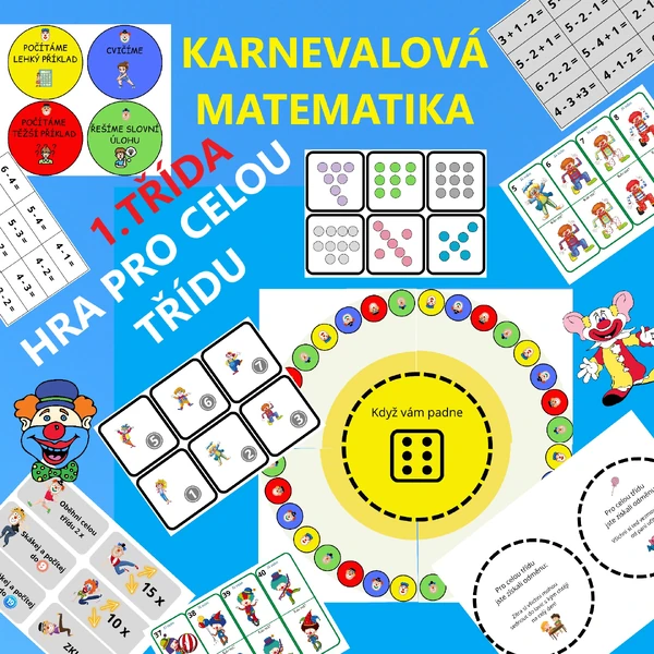 KARNEVALOVÁ MATEMATIKA - VÝUKOVÁ HRA PRO PRVŇÁČKY