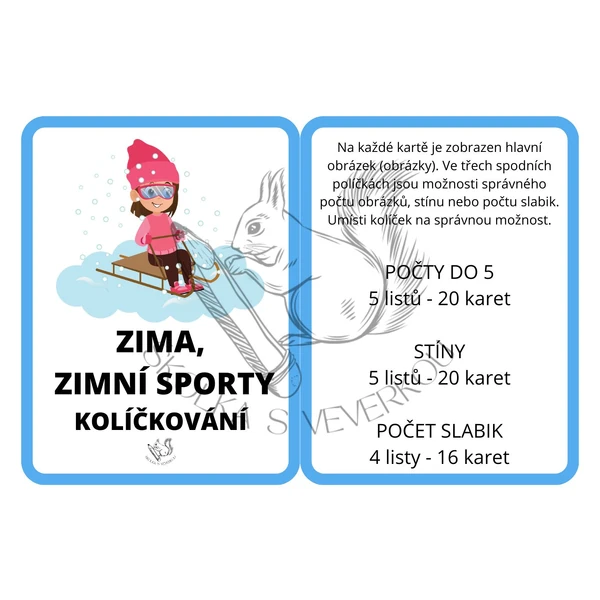 Zima, zimní sporty - kolíčkování
