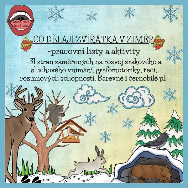 Co dělají zvířátka v zimě? pracovní listy a aktivity