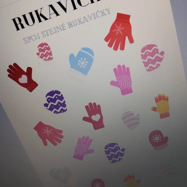 Pracovní list - rukavičky (spojování)