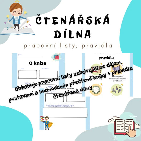 Čtenářská dílna - pracovní listy + pravidla